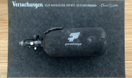 200bar HP Flasche 0,8 Liter mit TÜV und Neopren Bezug