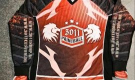 3011 Paintball Jersey mit Polsterung Schwarz/Rot Größe XXL